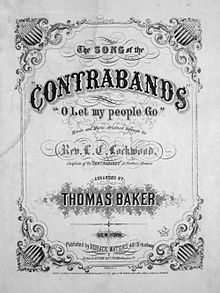 Let My People go Cover of Sheet Music  1862